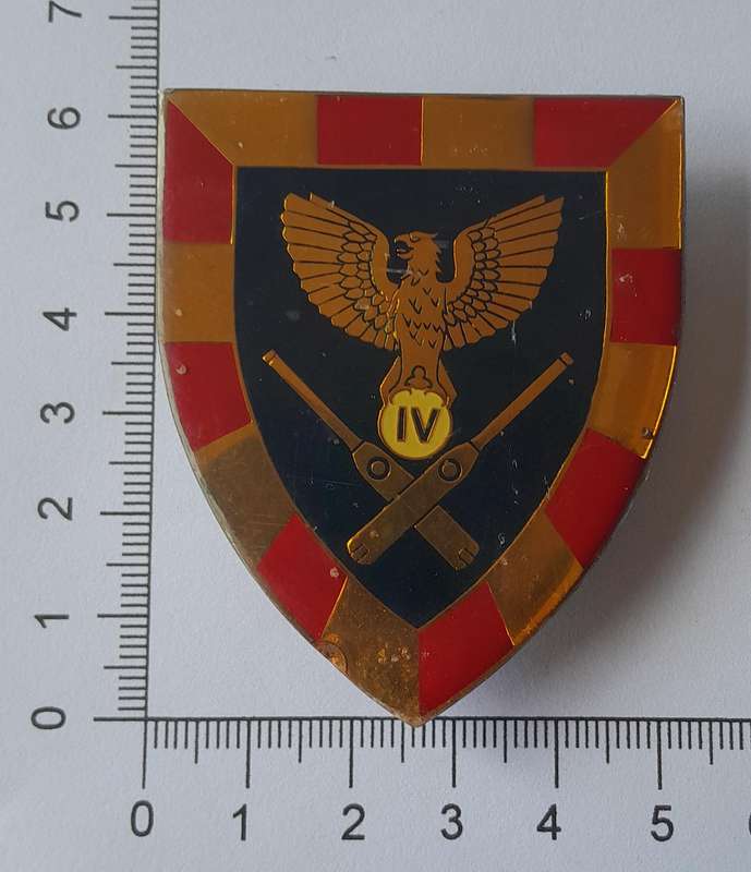 SADF 4 Artillery Regiment Shoulder Flash.  All Pins Intact.