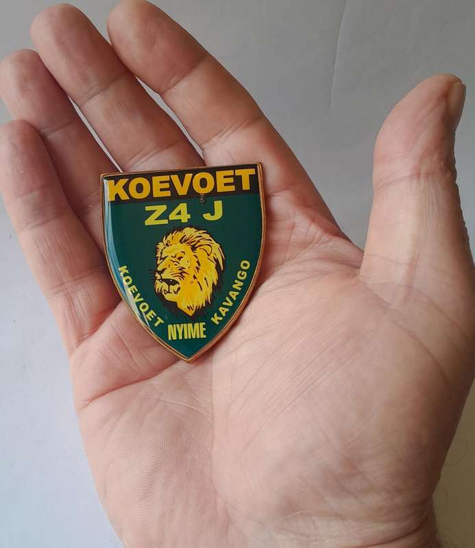 Koevoet Combat Team Zulu 4 Juliet Nyime Metal Flash.  All Pins Intact.