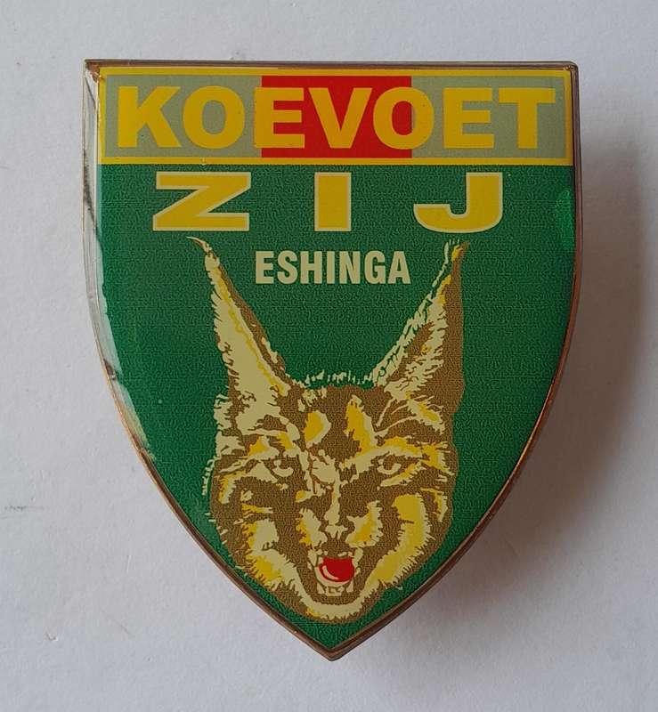 Koevoet Combat Team Zulu 1 Juliet Metal Flash.  All Pins Intact.