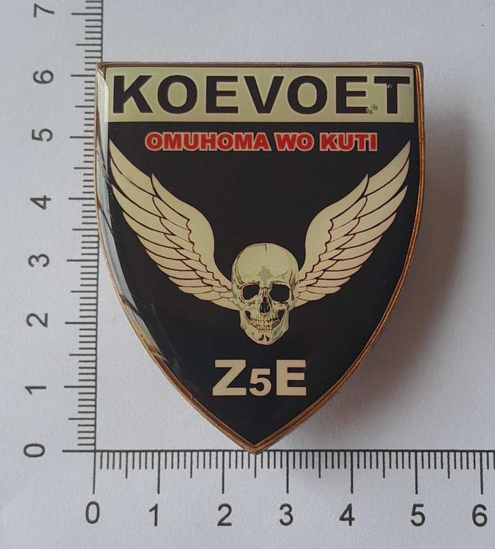 Koevoet Combat Team Zulu 5 Echo Omuhoma Wo Kuti Metal Flash.  All Pins Intact.
