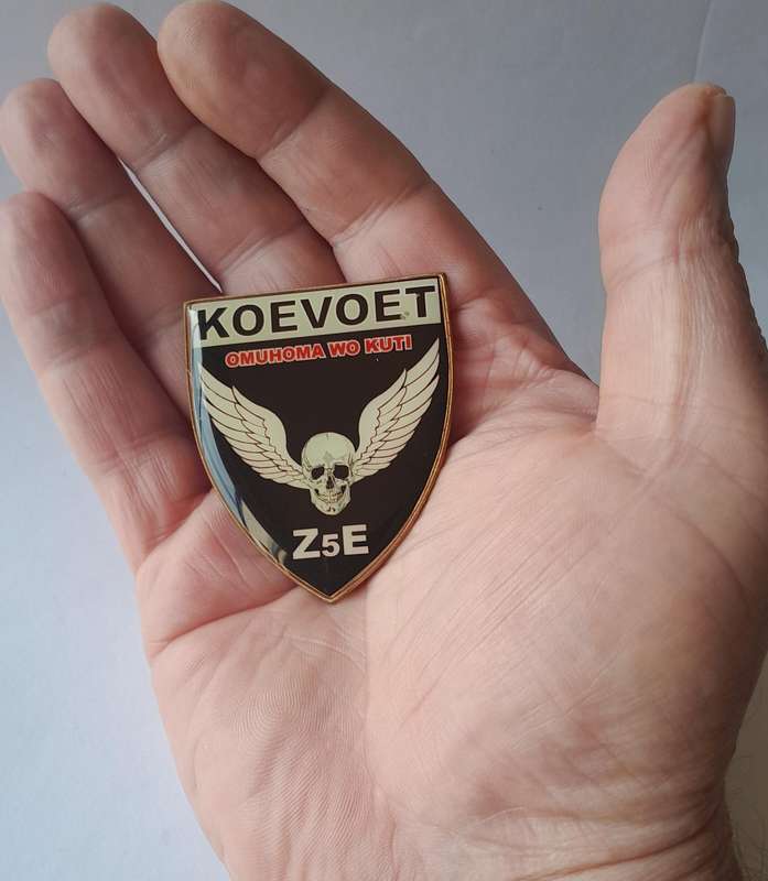 Koevoet Combat Team Zulu 5 Echo Omuhoma Wo Kuti Metal Flash.  All Pins Intact.