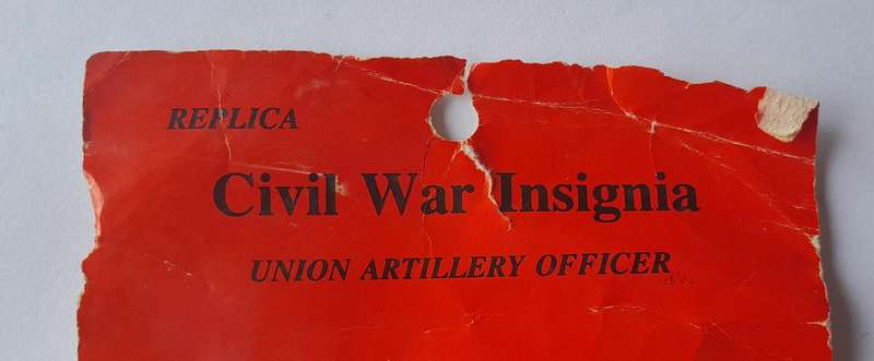 US Civil War 1st Artillery Badge (Replica) with Literature.