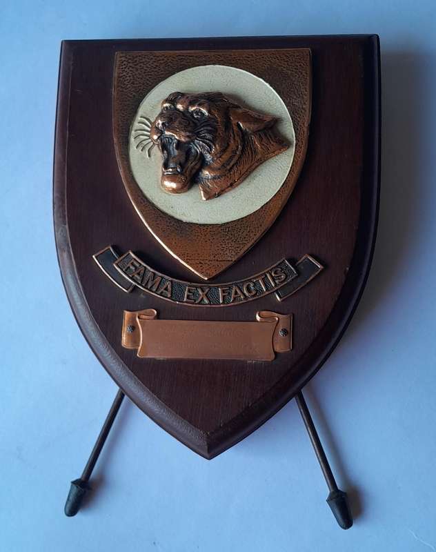 SA Air Force 19 Squadron Plaque.  "Sgt. JH Frambs, 1982 - 1985"