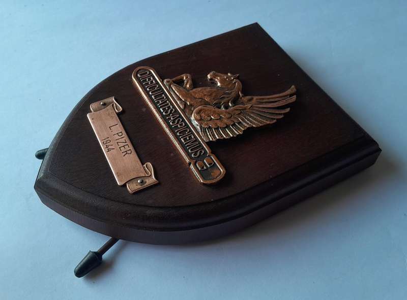 SA Air Force 5 Squadron WW2 Commemorative Plaque.  "L Pizer, 1944"