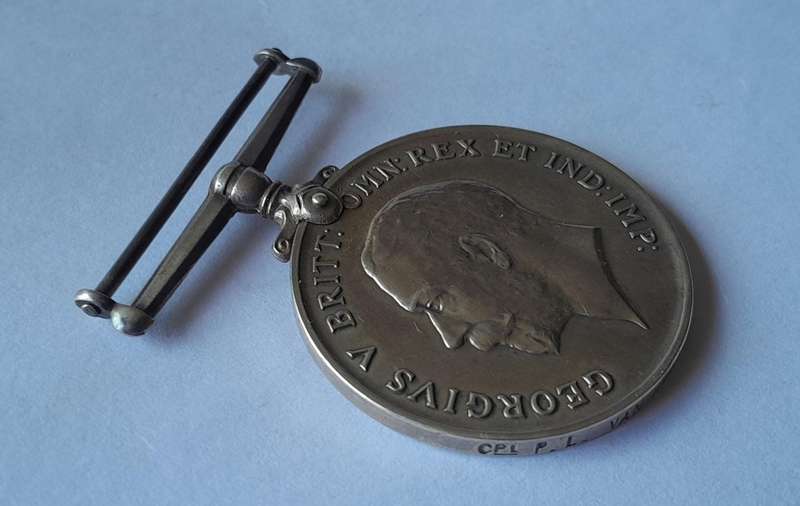 WW1 1914-1918 War Medal (Silver) to Cpl. P.L Van Heeden 6th S.A.I. (South African Infantry).