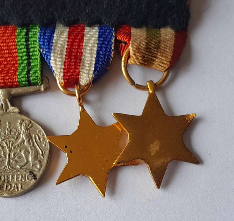 WW2 Miniature Medal Group.  6 x Medals.