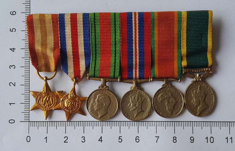 WW2 Miniature Medal Group.  6 x Medals.
