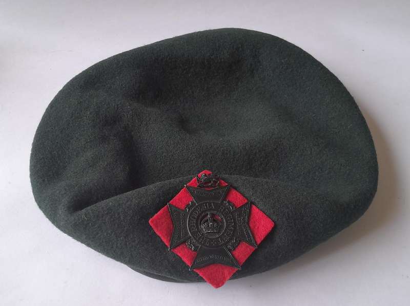 Vintage Rhodesian Regiment Bush War Beret With Badge.