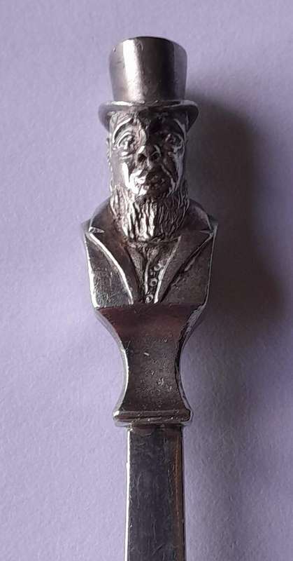 Solid Silver Paul Kruger Spoon to Commemorate `Battle of Amajuba`. Cape Mint. 39.14 grams.