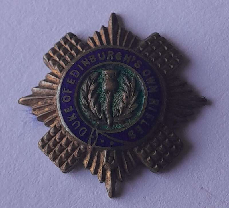 WW2 Duke of Edinburgh's Own Rifles (Cape Town Rifles) Sweetheart Badge.  No Clasp.