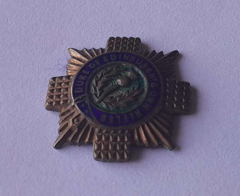 WW2 Duke of Edinburgh's Own Rifles (Cape Town Rifles) Sweetheart Badge.  No Clasp.