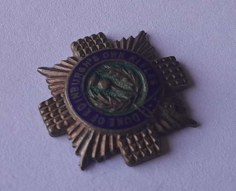 WW2 Duke of Edinburgh's Own Rifles (Cape Town Rifles) Sweetheart Badge.  No Clasp.