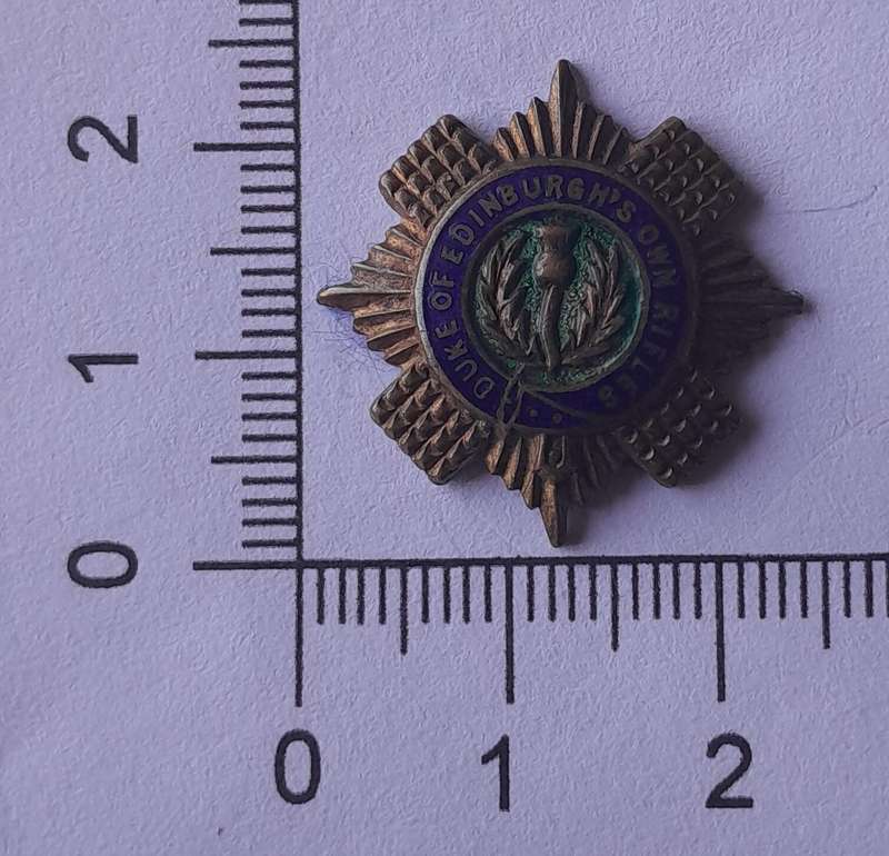 WW2 Duke of Edinburgh's Own Rifles (Cape Town Rifles) Sweetheart Badge.  No Clasp.