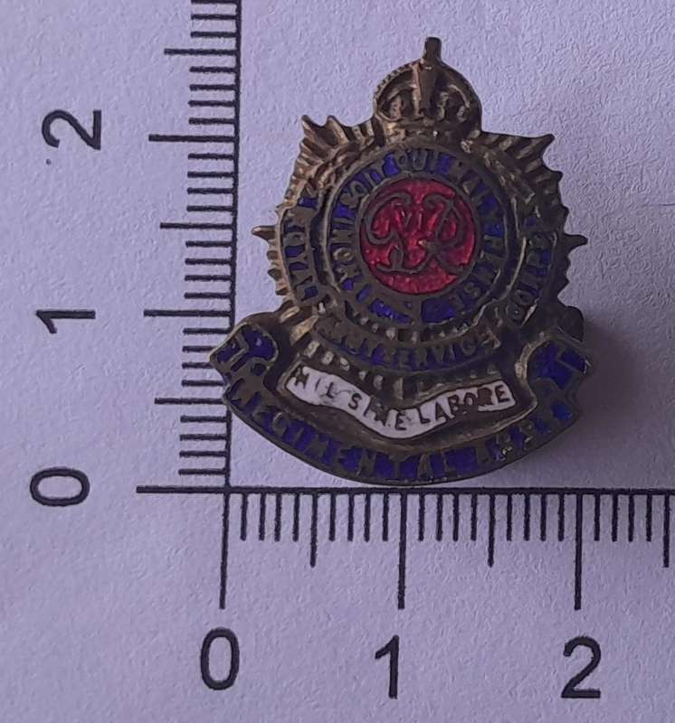 WW2 Royal Army Service Corps Sweetheart Badge.  Clasp Intact.