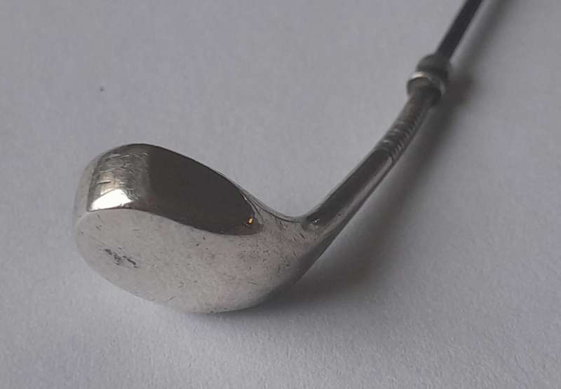 Antique Solid Silver Golf Club Hat Pin By Charles Horner.  Chester, 1924.