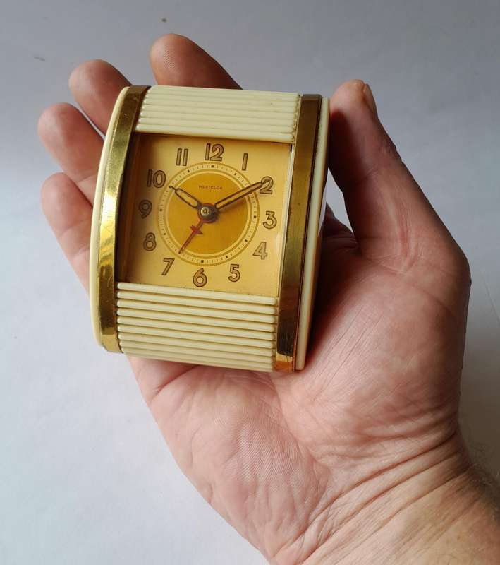 1950's Westclox Marilyn Monroe Bakelite Travel Alarm Clock