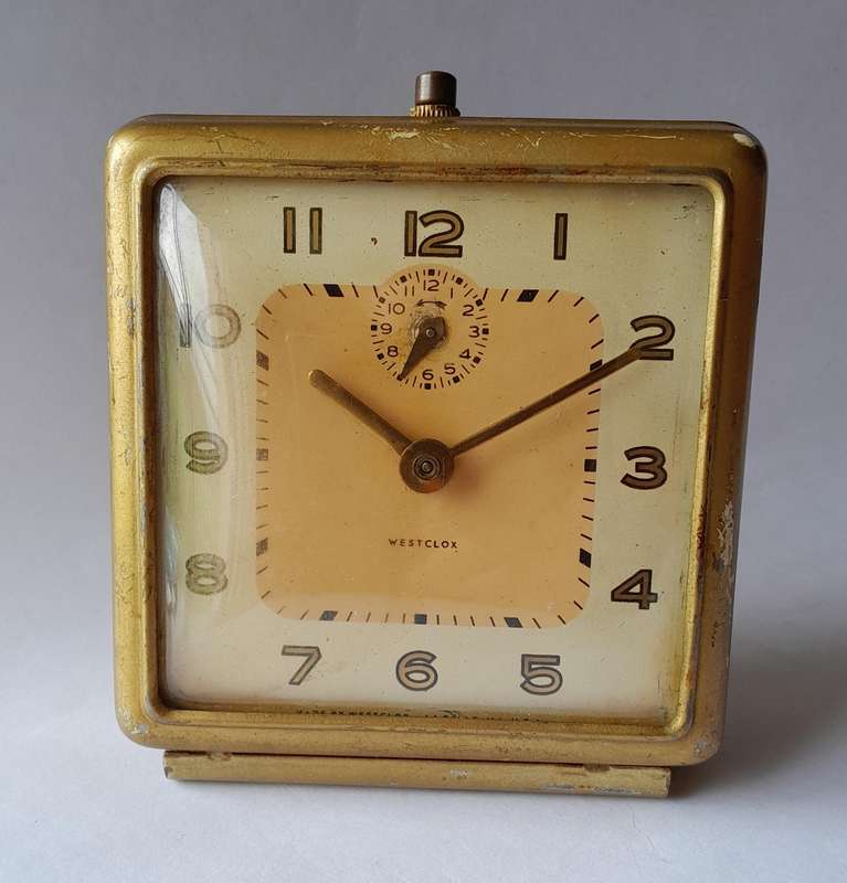 Westclox 1948-1956 Bellboy Alarm Clock. 1946 Canadian Patent.