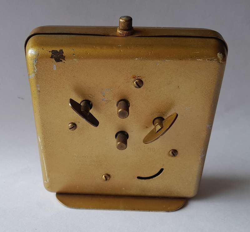 Westclox 1948-1956 Bellboy Alarm Clock. 1946 Canadian Patent.