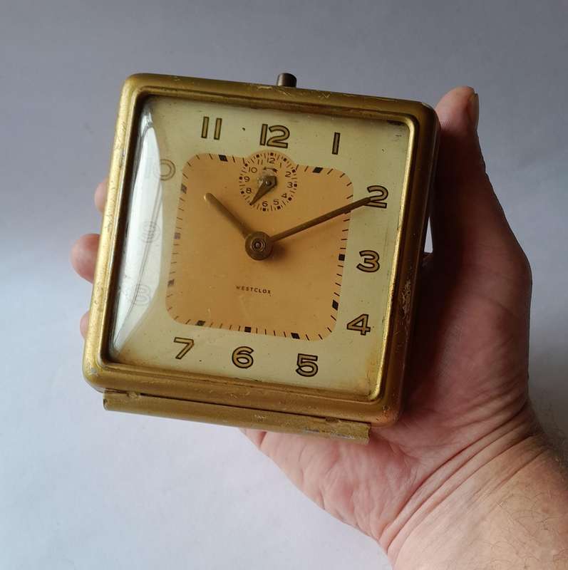 Westclox 1948-1956 Bellboy Alarm Clock. 1946 Canadian Patent.
