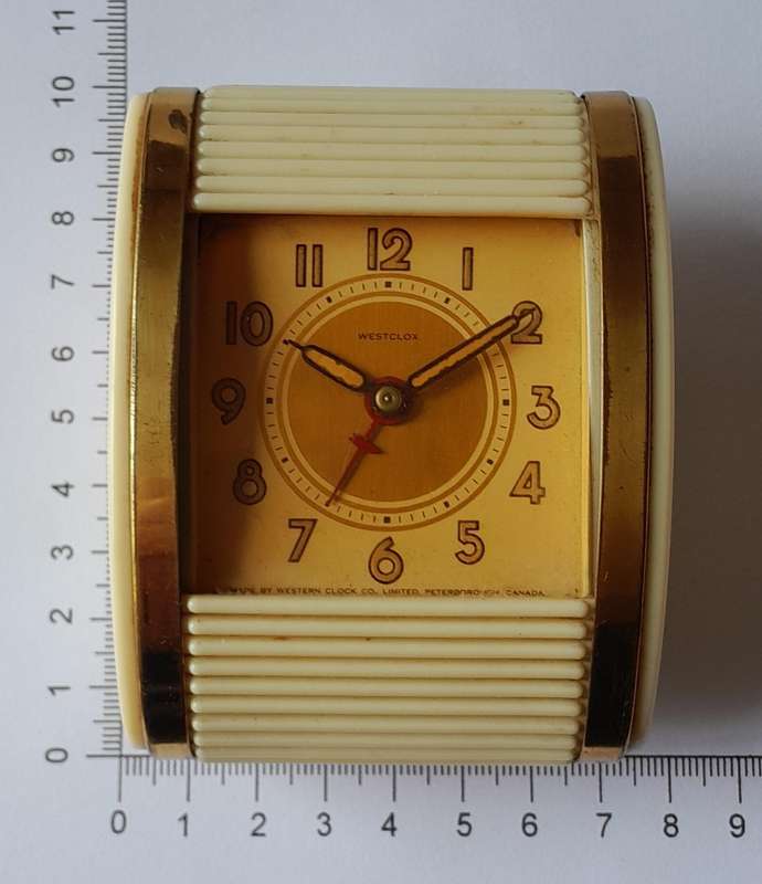1950's Westclox Marilyn Monroe Bakelite Travel Alarm Clock