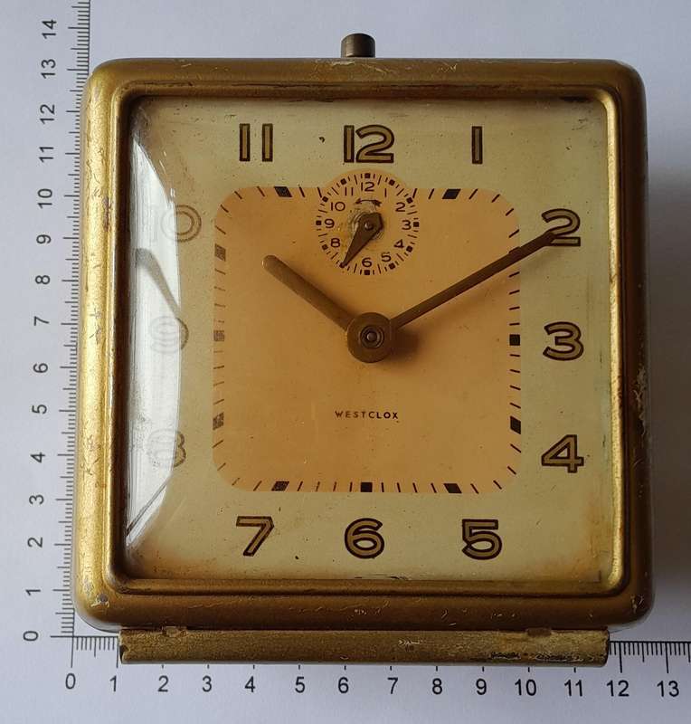 Westclox 1948-1956 Bellboy Alarm Clock. 1946 Canadian Patent.