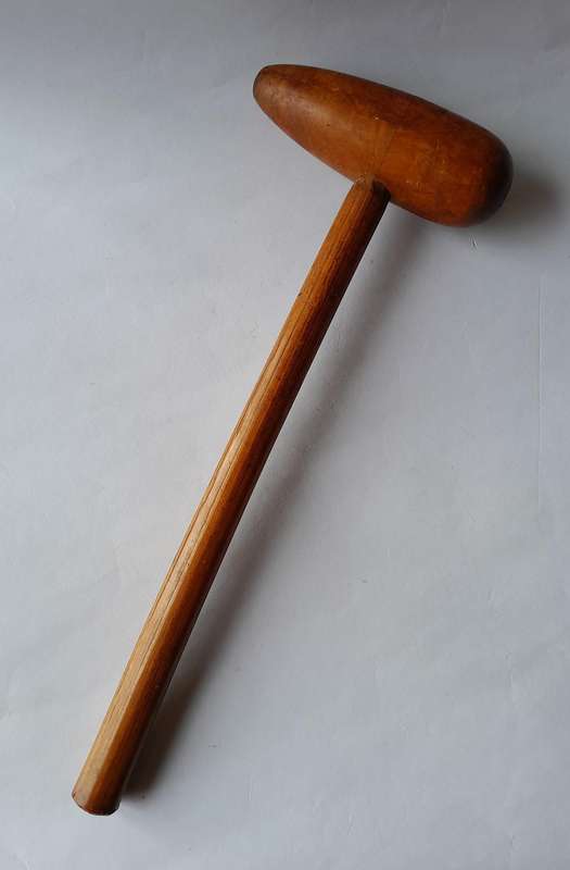 Antique Lead Worker's Bossing Mallet By Tyzack & Son.  Sheffield, England.