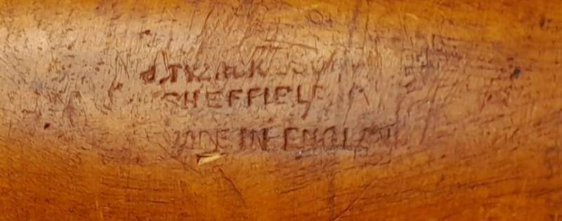 Antique Lead Worker's Bossing Mallet By Tyzack & Son.  Sheffield, England.