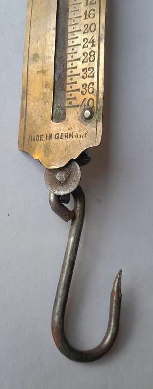 Vintage German Brass Pocket Balance Scale.