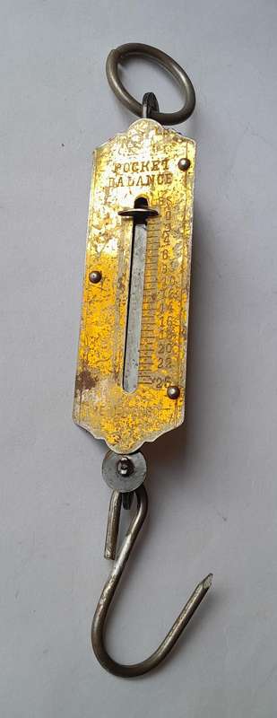 Vintage Brass Pocket Balance Scale.