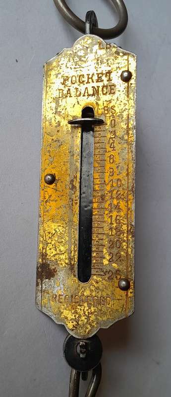 Vintage Brass Pocket Balance Scale.
