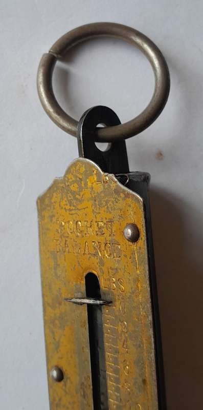 Vintage Brass Pocket Balance Scale.