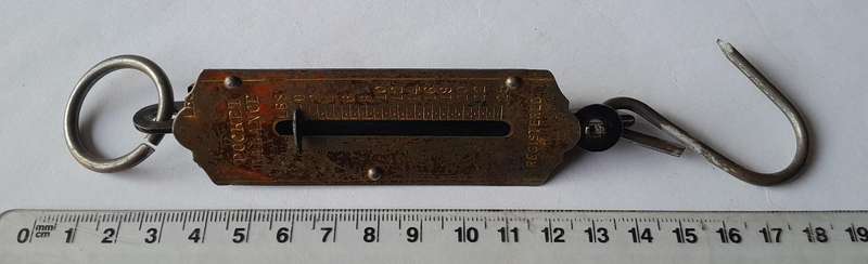 Vintage Brass Pocket Balance Scale.