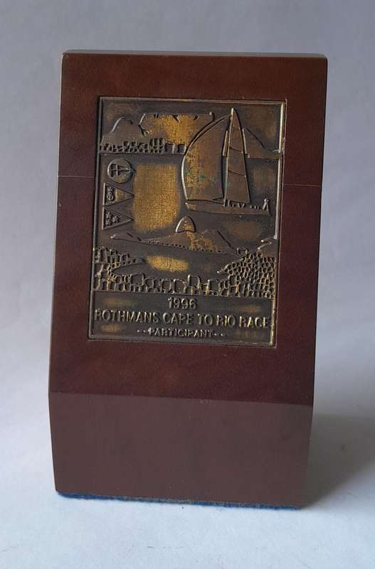 1996 Rothmans Cape To Rio Yacht Race Participant Trophy.
