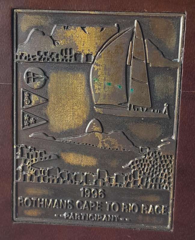 1996 Rothmans Cape To Rio Yacht Race Participant Trophy.