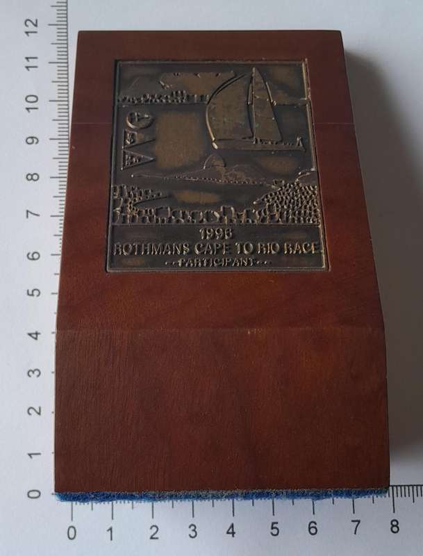 1996 Rothmans Cape To Rio Yacht Race Participant Trophy.