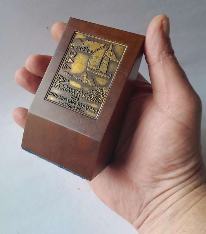 1996 Rothmans Cape To Rio Yacht Race Participant Trophy.
