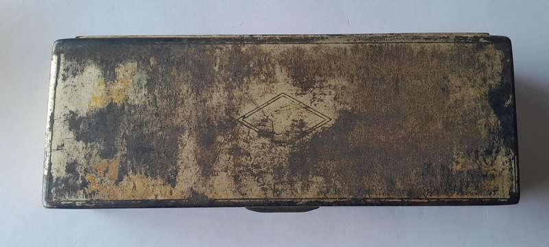 Antique  / Vintage Knitting Needle Collection In Old State Express Cigarette Tin.