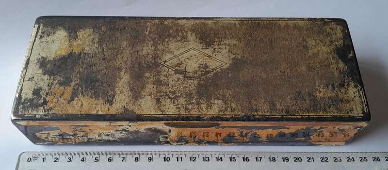 Antique  / Vintage Knitting Needle Collection In Old State Express Cigarette Tin.