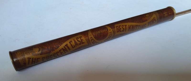 Antique "The Crescent Case Best Knitting Pins" With Original Pins.  Superb Condition.