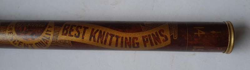 Antique "The Crescent Case Best Knitting Pins" With Original Pins.  Superb Condition.