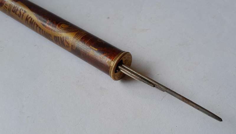 Antique "The Crescent Case Best Knitting Pins" With Original Pins.  Superb Condition.