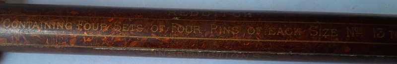 Antique "The Crescent Case Best Knitting Pins" With Original Pins.  Superb Condition.