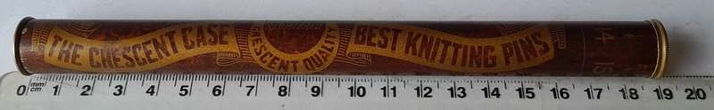 Antique "The Crescent Case Best Knitting Pins" With Original Pins.  Superb Condition.