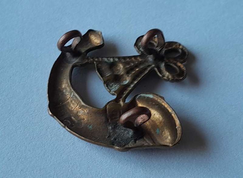 WW2 British Light Infantry Badge.  Lugs Intact.