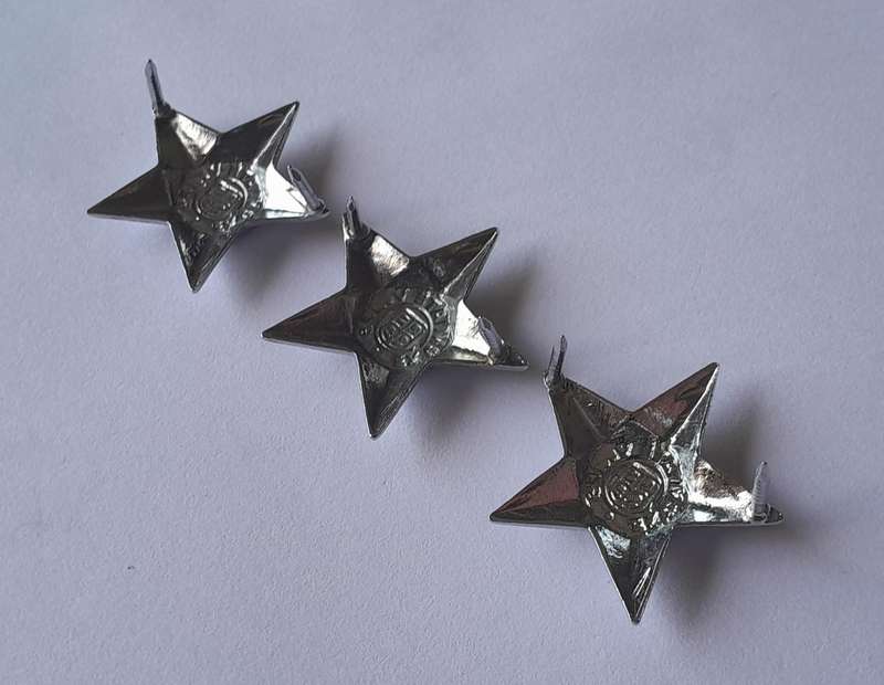 Set of 3 SADF Officers Rank Pips.  Pins Intact.
