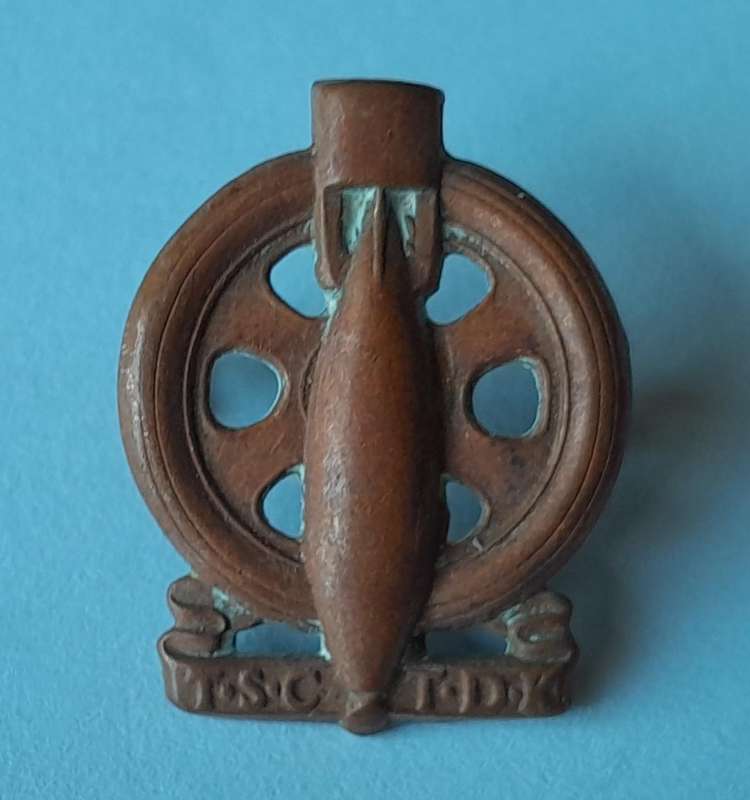 Pair WW2 SA Army Technical Corps Collar Badges.  Pins / Lugs Intact.