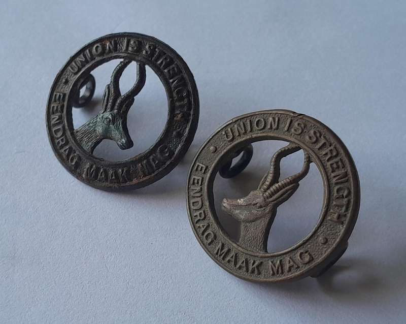 Pair WW2 SA Infantry Collar Badges.  Lugs Intact.