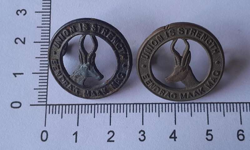 Pair WW2 SA Infantry Collar Badges.  Lugs Intact.