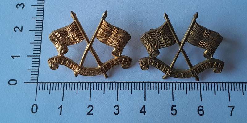 Pair SA Imperial Light Horse Collar Badges.  Lugs / Pins Intact.