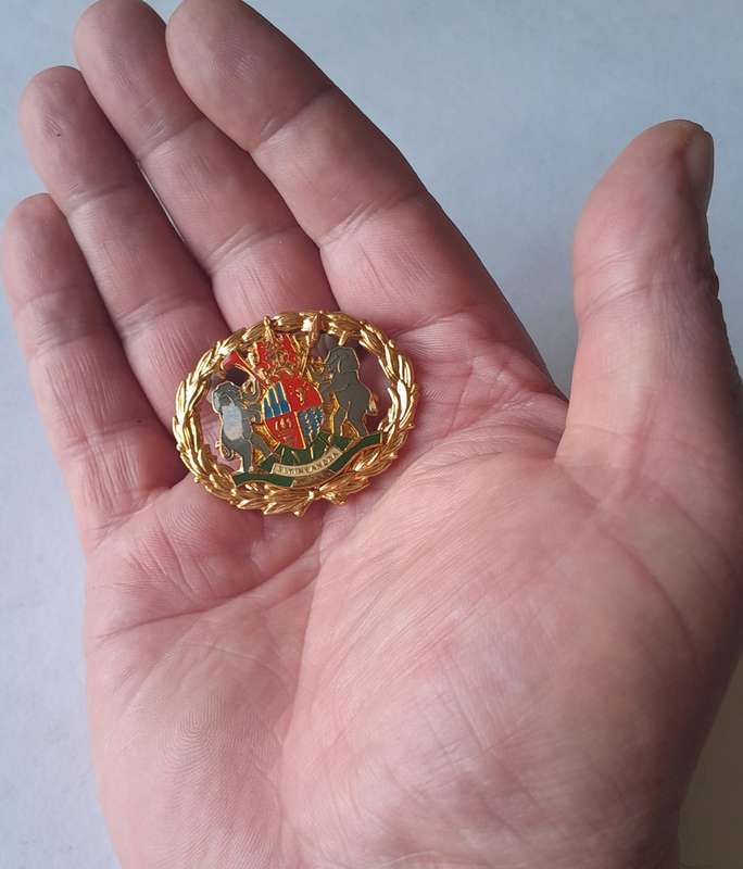 SA Homelands Kangwane Police Warrant Officer Badge.  Pins Intact.
